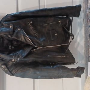 Diamond Plate Buffalo Leather motorcycle jacket